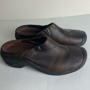 Keen Concord Brown Leather Clogs
